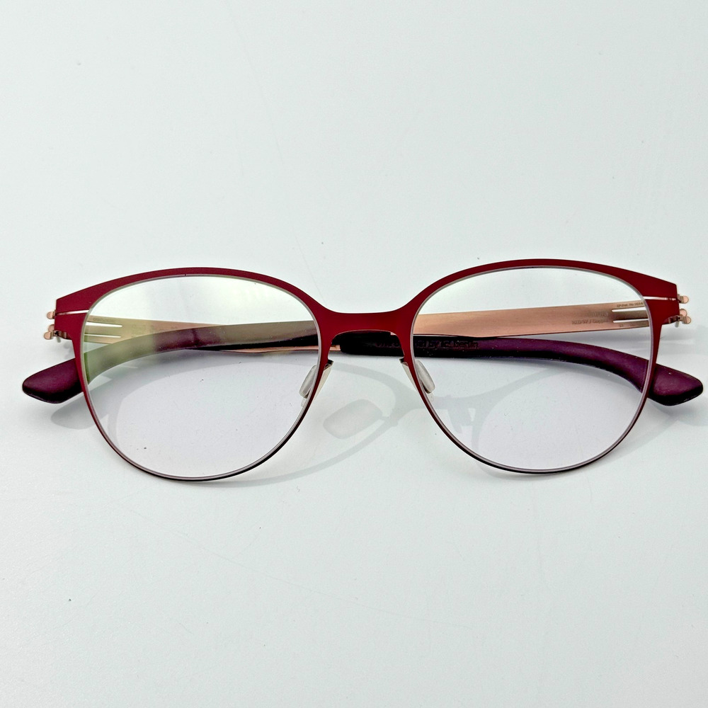 ic! Berlin Eyeglasses Frame Laura IC5164 068 Red Copper Cat Eye 51-18-145 mm